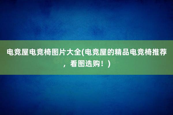 电竞屋电竞椅图片大全(电竞屋的精品电竞椅推荐，看图选购！)