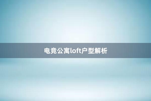 电竞公寓loft户型解析