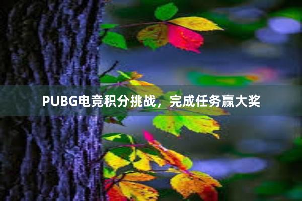 PUBG电竞积分挑战，完成任务赢大奖