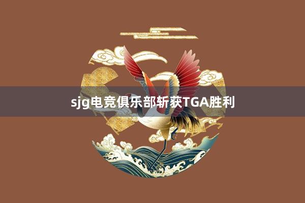 sjg电竞俱乐部斩获TGA胜利