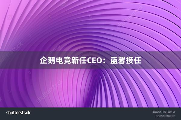 企鹅电竞新任CEO：蓝馨接任