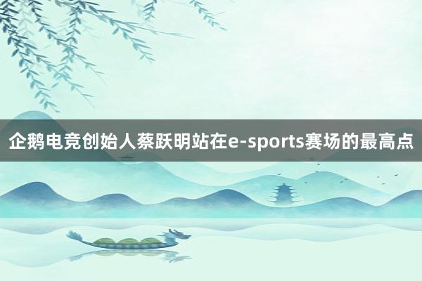 企鹅电竞创始人蔡跃明站在e-sports赛场的最高点