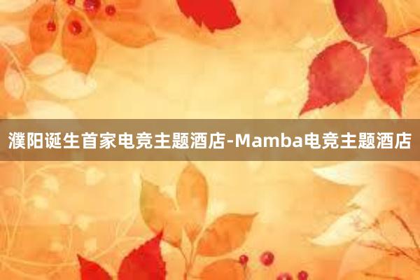 濮阳诞生首家电竞主题酒店-Mamba电竞主题酒店