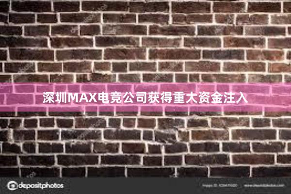 深圳MAX电竞公司获得重大资金注入