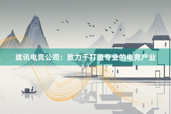 珑讯电竞公司：致力于打造专业的电竞产业