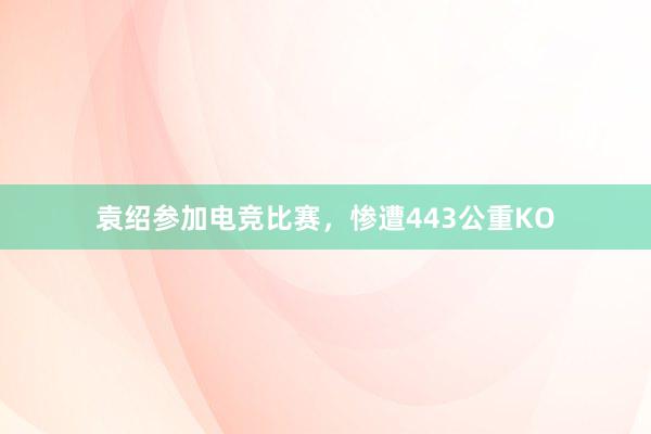 袁绍参加电竞比赛，惨遭443公重KO