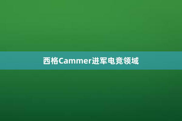 西格Cammer进军电竞领域