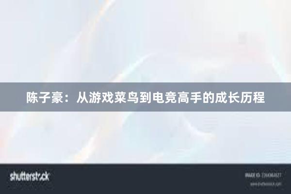 陈子豪：从游戏菜鸟到电竞高手的成长历程